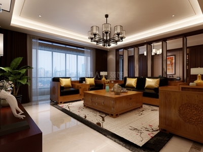 北京中海開元壹號簡約四居室裝修效果圖_237平米17萬裝修設計案例