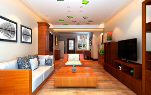 80平米普通戶型中式風(fēng)格家裝裝修圖片設(shè)計(jì)-北京齊裝網(wǎng)裝修效果圖