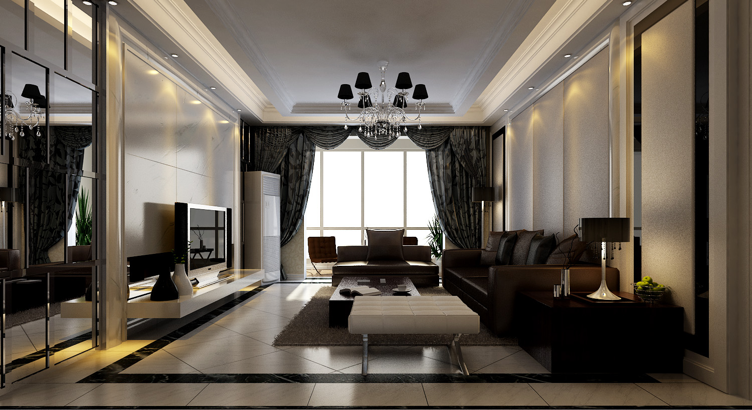 簡歐風格三居室129平米7.9萬-中海錦苑裝修案例-北京房天下家居裝修網